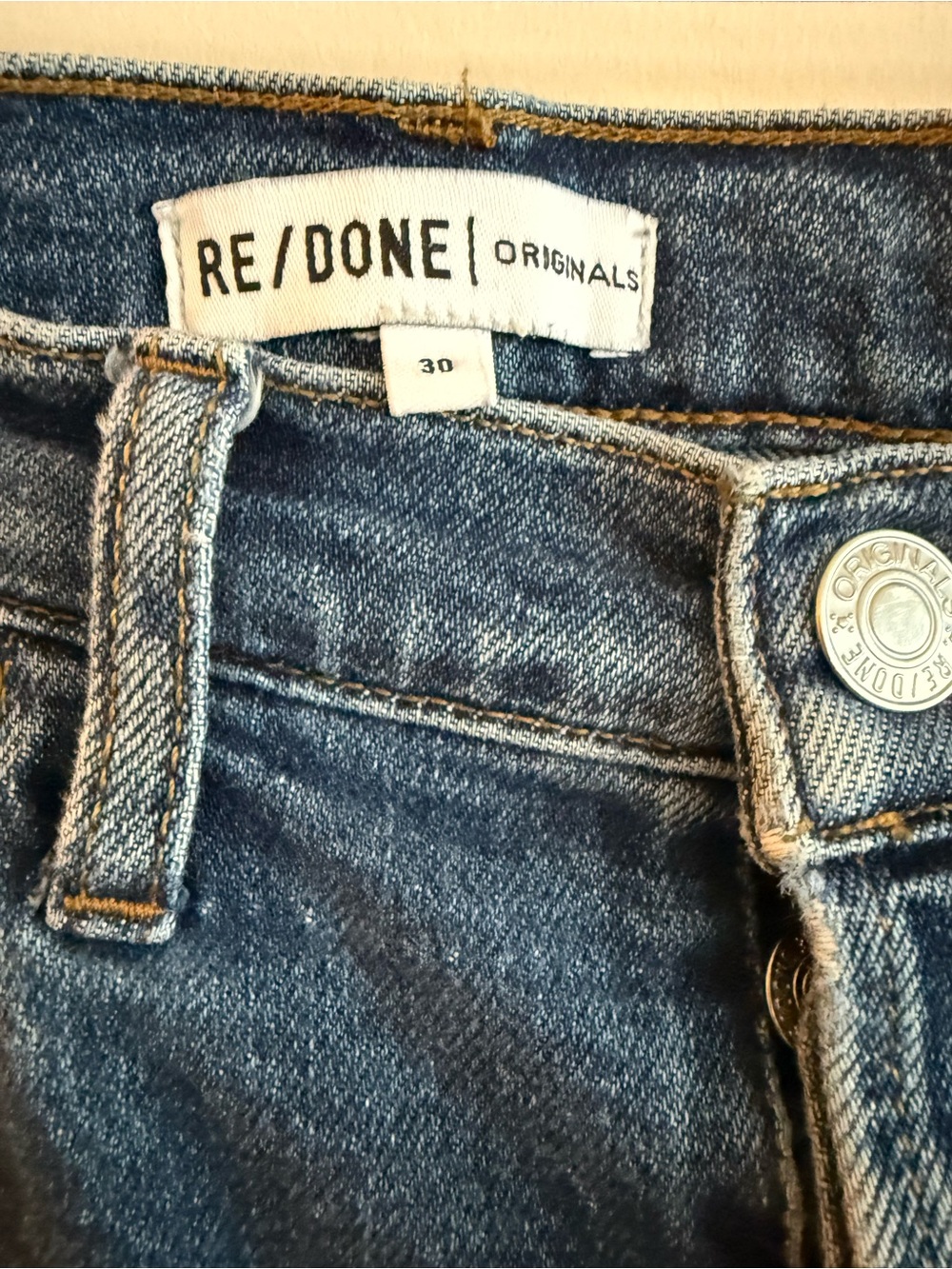 Re/Done High-Rise Women's Jeans in Blue Denim